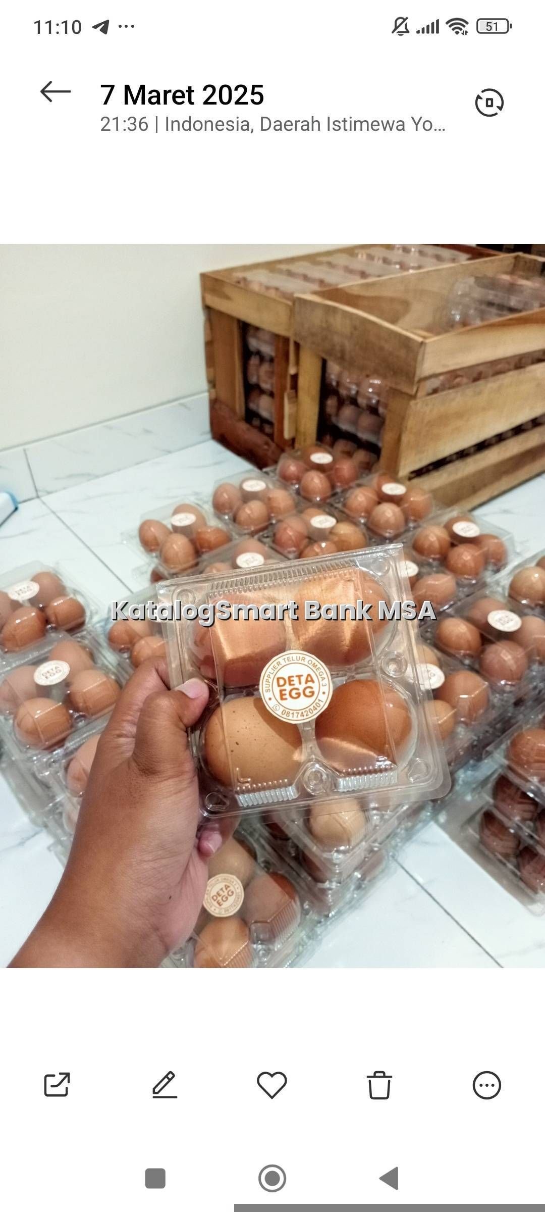 Telur omega 3 (isi 4 butir)