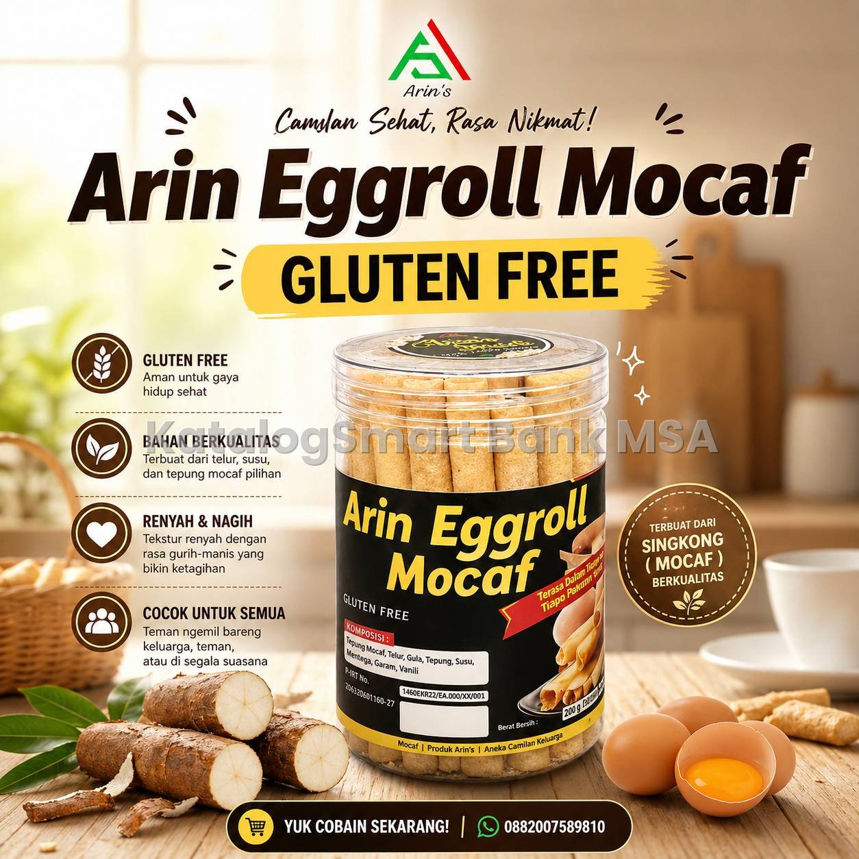 Arin eggroll mocaf