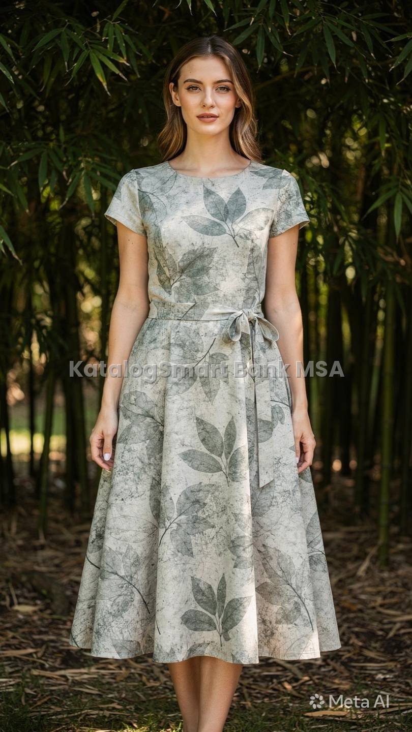 Dress Katun Ecoprint